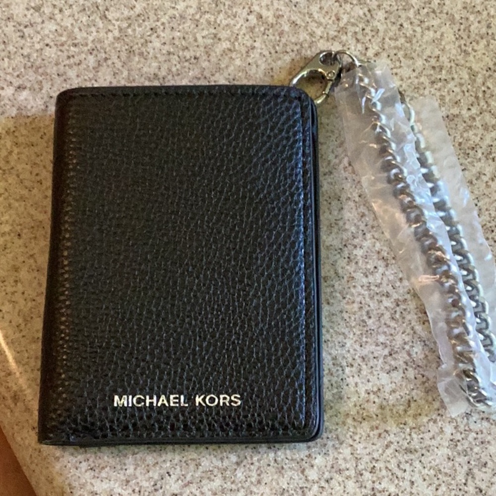 COPY - Michael Kors Black Men’s Wallet with chain NEW
